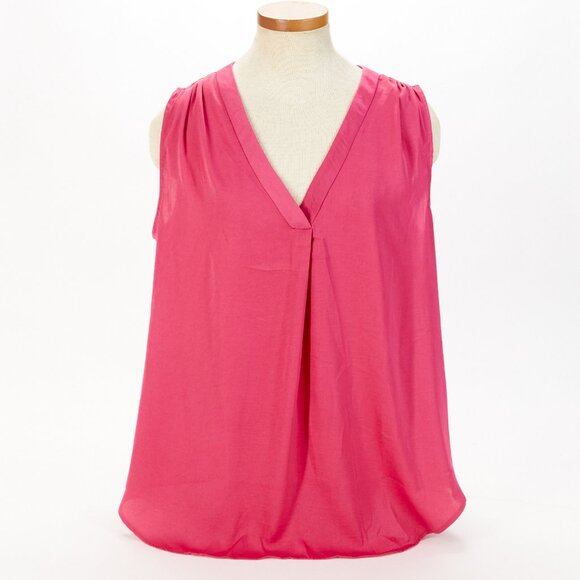 Never Worn - Beautiful Plus-Size Fuchsia Sleeveless Blouse - Picture 1 of 3